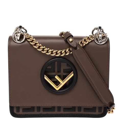 fendi women's brown taupe colored kan i small bag|Fendi Kan I Bag Reference Guide .